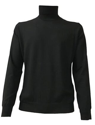 ferrante G422802 Rollkragen Strickpullover Herren, Schwarz