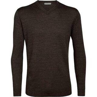 icebreaker Shearer V-Ausschnitt Strickpullover Herren, Braun