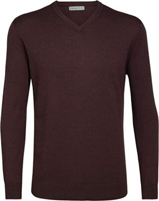 icebreaker Shearer V V-Ausschnitt Pullover Herren, Rot