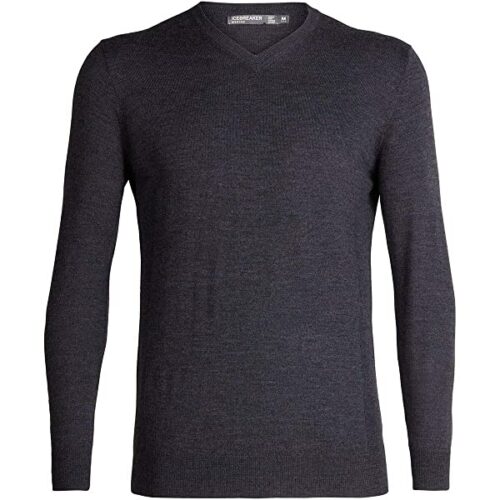 icebreaker Shearer V V-Ausschnitt Strickpullover Herren, Grau