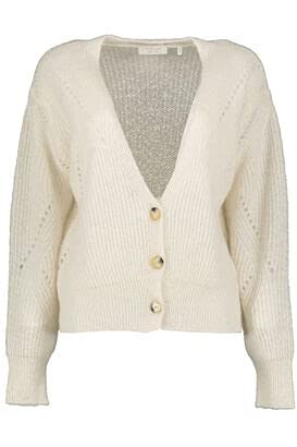 rich & royal Ajour Cardigan Damen, Weiß