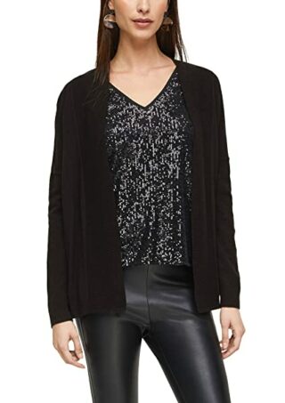 s.Oliver Strickjacke Damen, Schwarz