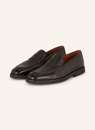 Brauner Doucal's Penny-Loafer aus Glattleder
