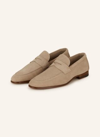Beiger Magnanni Penny-Loafer Blak 644 aus Veloursleder