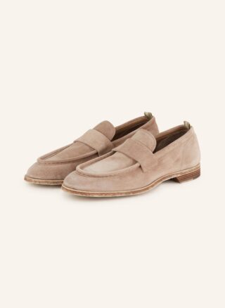 Brauner Officine Creative Loafer aus Veloursleder